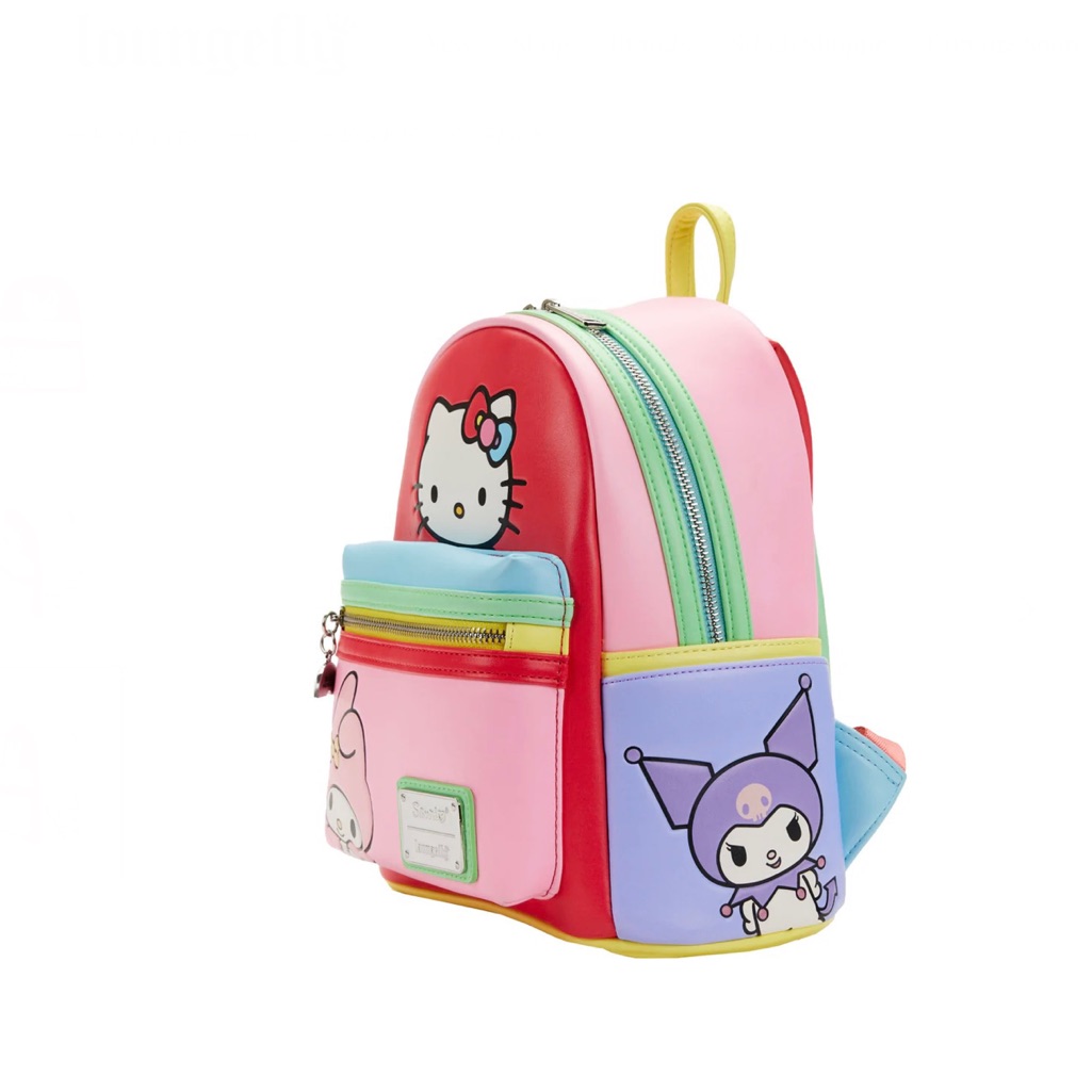 Nwt Loungefly Sanrio Hello Kitty & Friends Colorblock Mini Backpack